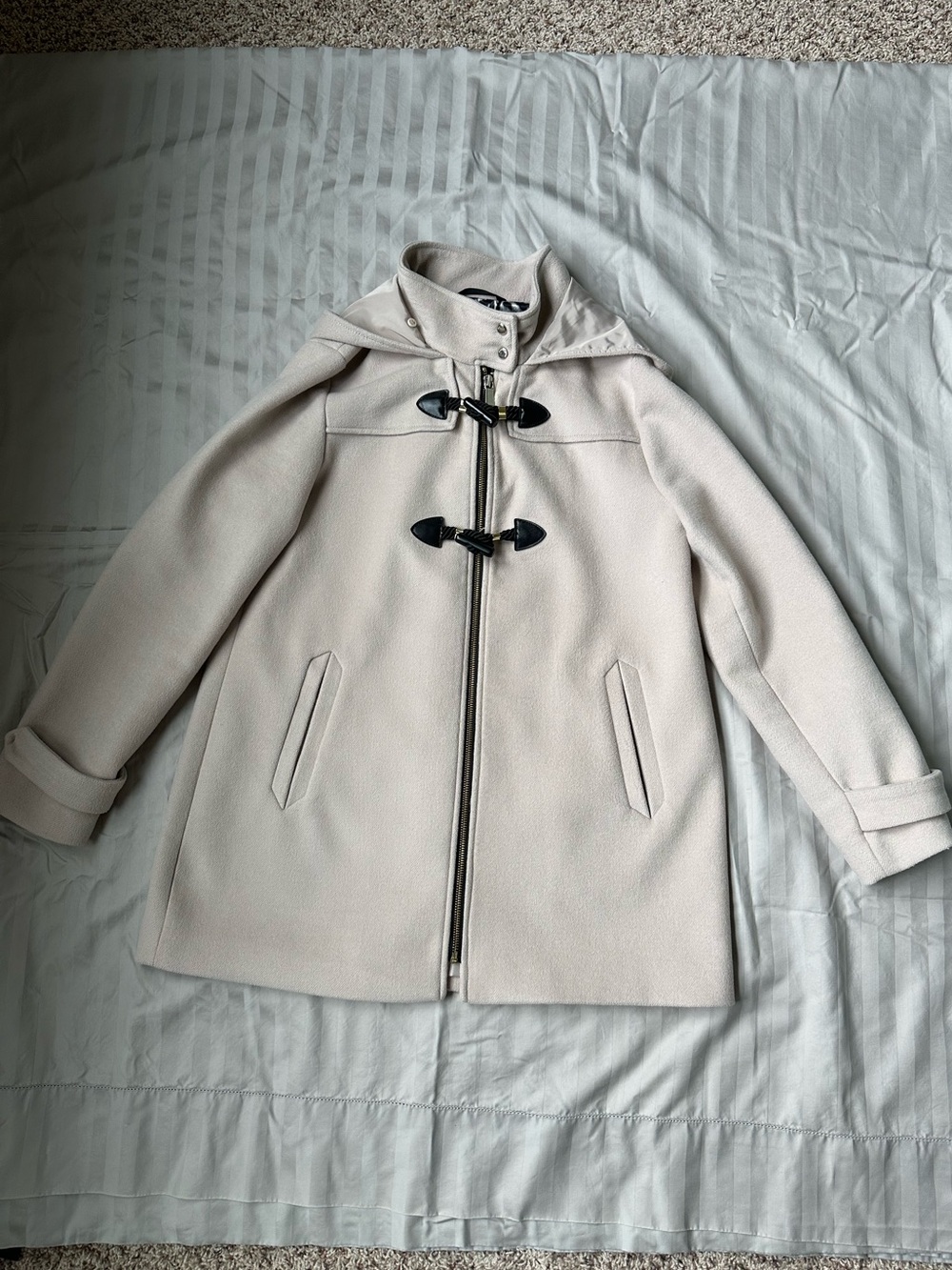 Nine West Cream Toggle Pea Coat